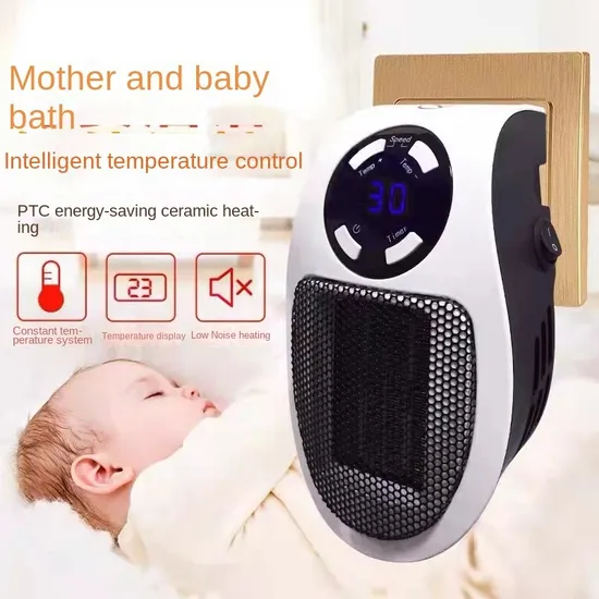 Настенный нагреватель 350W Портативный электрический нагреватель с программируемым регулируемым термостатом, защитой от перегрева, точным светодиодным дисплеем