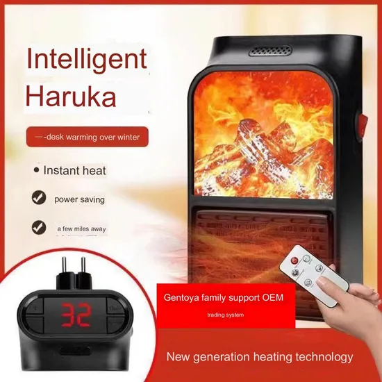 Jianrong Новый маленький нагреватель Home Hot Air Electric Heater Retro Cimplace Simulation Flame Healter Desktop